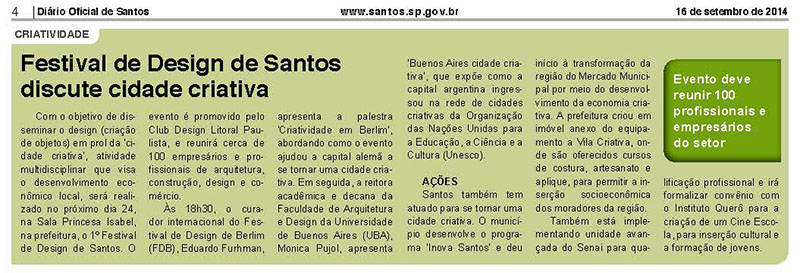Club -Diario Oficial de Santos 1609